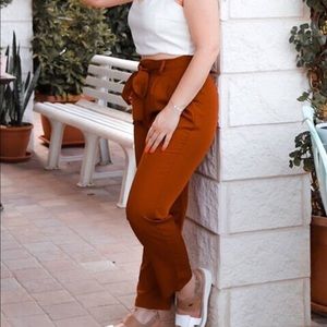 Multicolor high waisted slacks